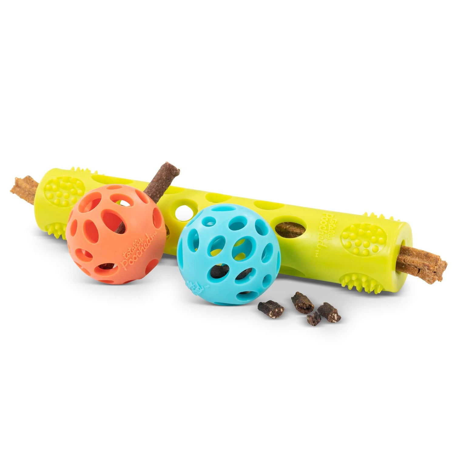 All dog toys can be stuffed with treats for more interactive play. 