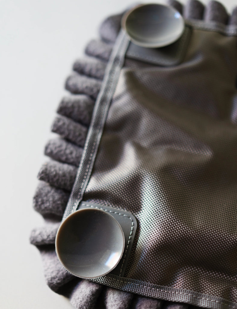Backside of forage mat with integrated suction to keep in pla ce