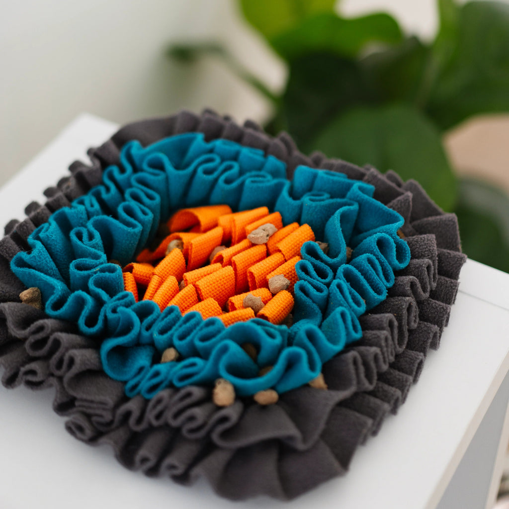 Enrichment forage mat ideal for hunting for dog treats!