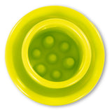 Inside view of the green puzzle dog toy for small dogs.