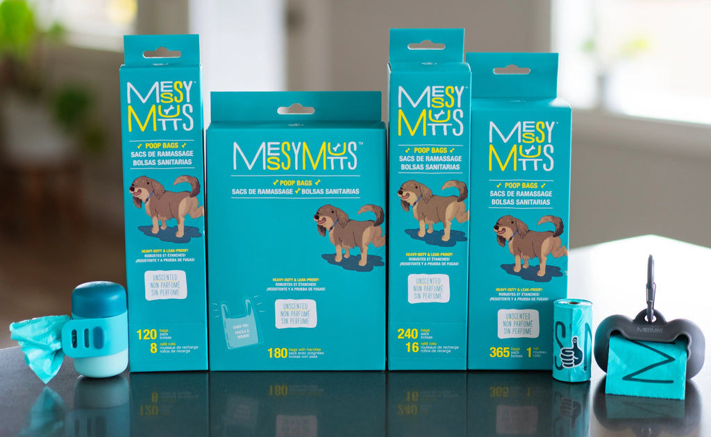 Dog Poop bag collection with bag holders
