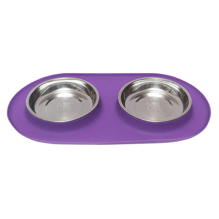 Cat Bowls For Messy Eaters Messy CatsDouble Silicone Feeder With