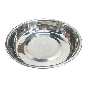Stainless steel replacement cat bowl.  Saucer shape cat bowl. 