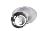 Marble like non slip dog bowl.  Removable stainless steel bowl and base are dishwasher safe.  