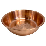 Large 3 cup copper coloured stainless steel dog bowl.