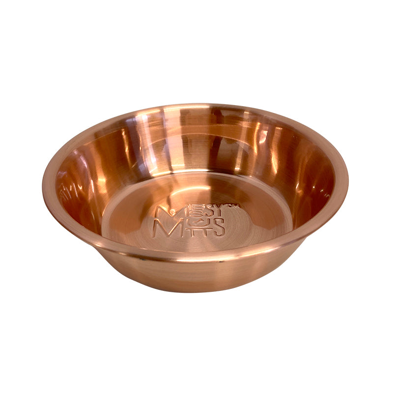 Medium 12.5 cup copper coloured stainless steel pet bowl. 