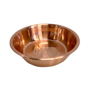 Copper colour stainless steel replacement dog bowl.  
