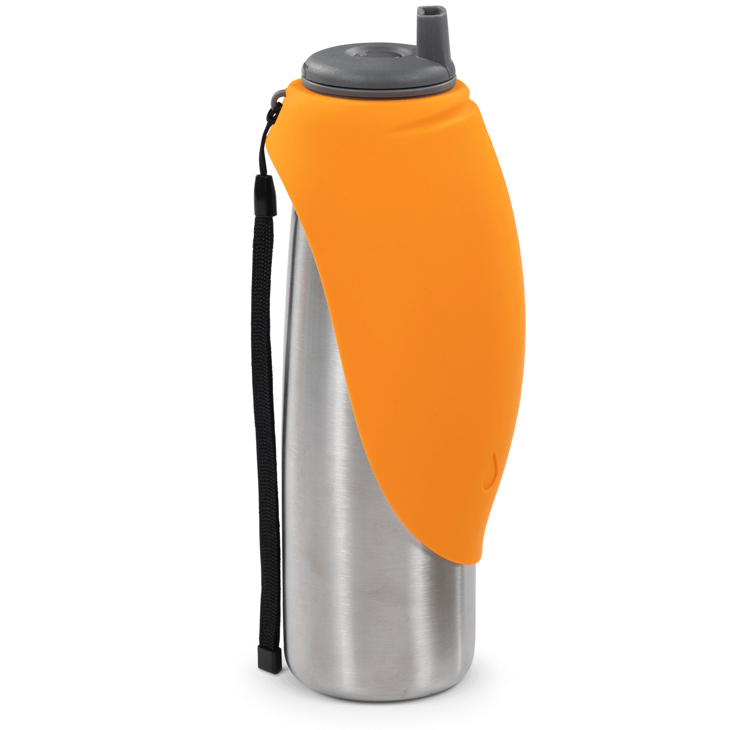 Insulated Double Wall Dog Travel Water Bottle with flip up bowl