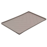 Grey dog bowl mat.  Perfect for feeding raw dog food on.  
