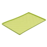 Green dog bowl mat. Dishwasher safe. Protect your floors form spills.