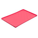 Watermelon (red) dog bowl mat.  Folds up or easy storage. 
