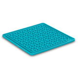 Blue interactive dog lick mat.  Dishwasher safe.  No slip dog lick mat. 