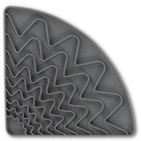 Triangle shaped siliccne dog lick mat, grey colour.