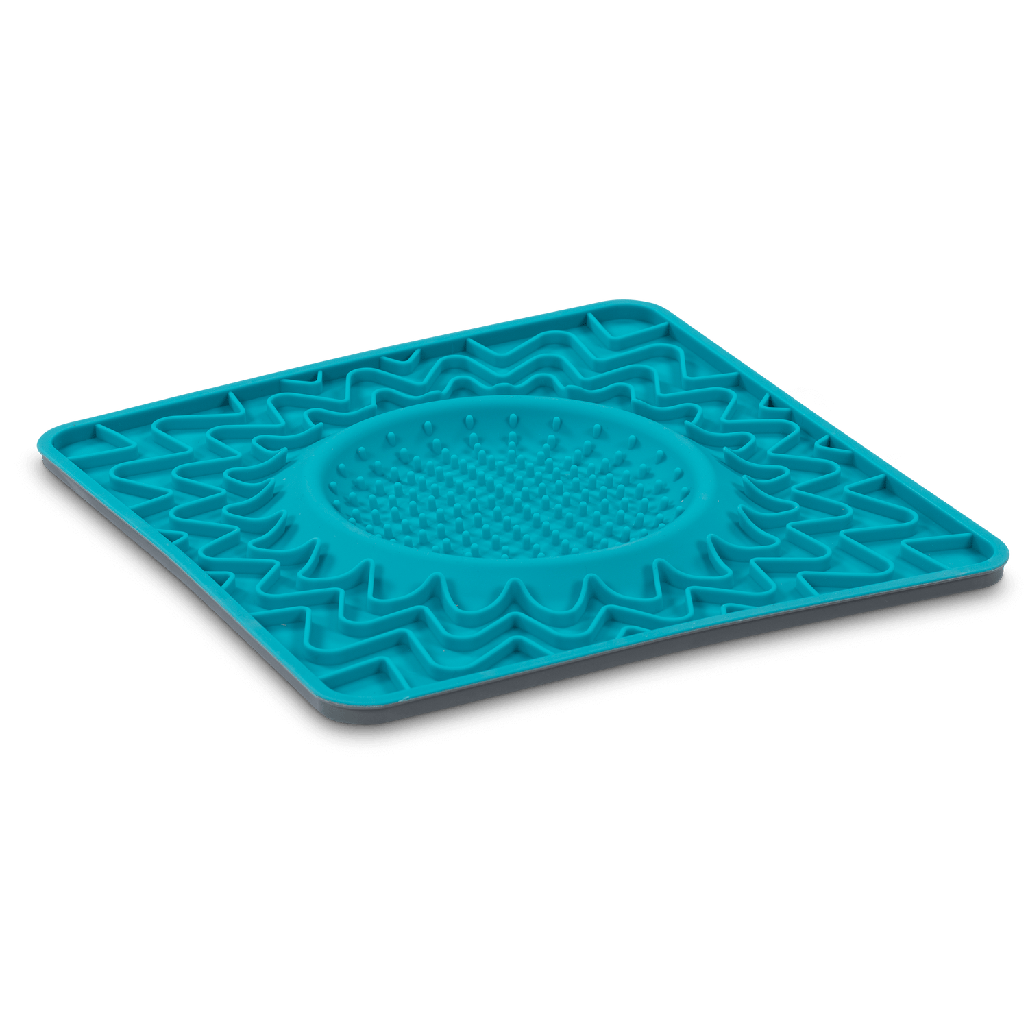 The sturdy frame makes for s spill resistant interactive lick mat. Spread your dogs favorite food.  The prolonged eating time also promotes the health benefits of licking. 
