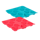 Heart Shape Silicone Bake and Freeze Dog Treat Maker Molds - Pack of 2