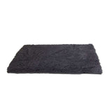 Grey dog mat that is also a towel!  The best dog mat.  