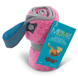 Roll up small dog towl.  Clips to your leash for easy access. Clean your dog with eaze on the go. 