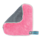 Reversible pink and grey mini dog towel.  Super soft fabric.  