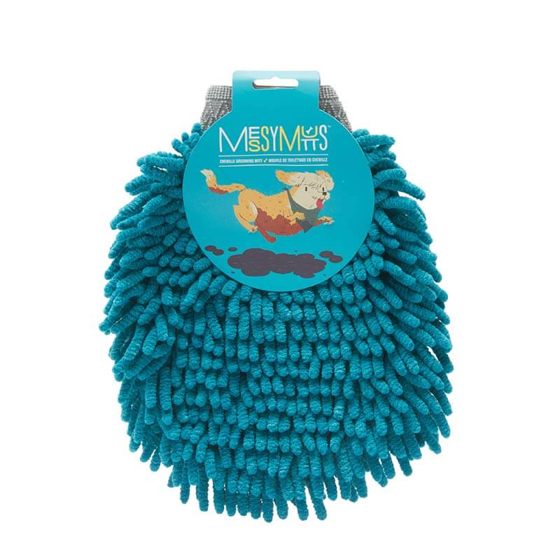 Microfiber Chenille Grooming Mitt Paw Cleaner Messy Mutts