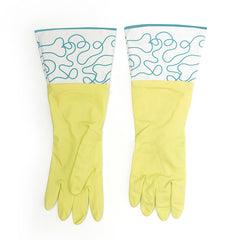 Cotton lined latex gloves with cuff to stay dry.  