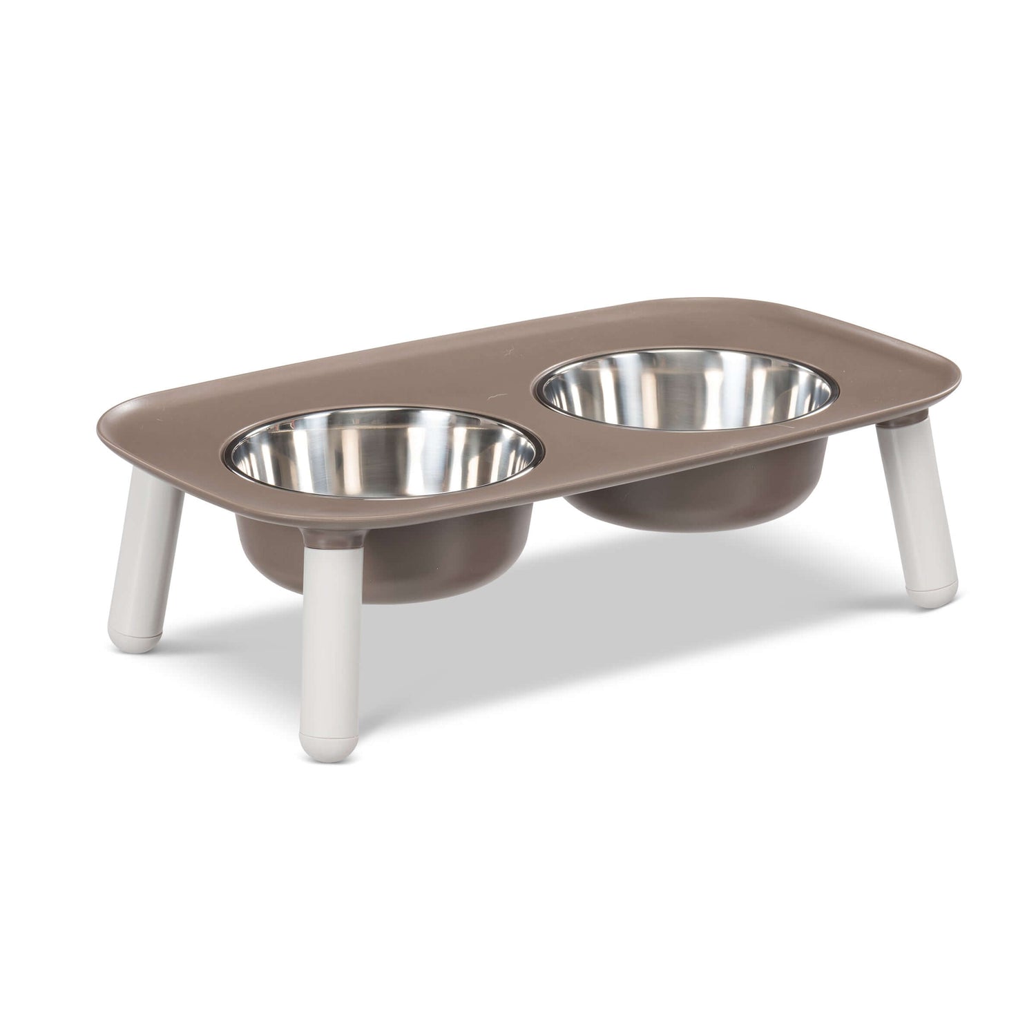 Adjustable height double dog bowl, 5 inch version