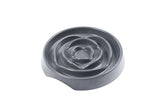 Grey cat or dog slow feeder bowl.  1.75 capacity.  Interactive feeding for cats and dogs to help improve digestion and reduce bloating.  