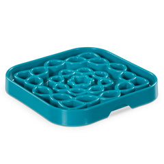 Blue slow down bowl for short nose dogs or cats.  Non slip design.