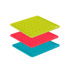 Interactive dog lick mats. Green , blue and red dog lick mats. 