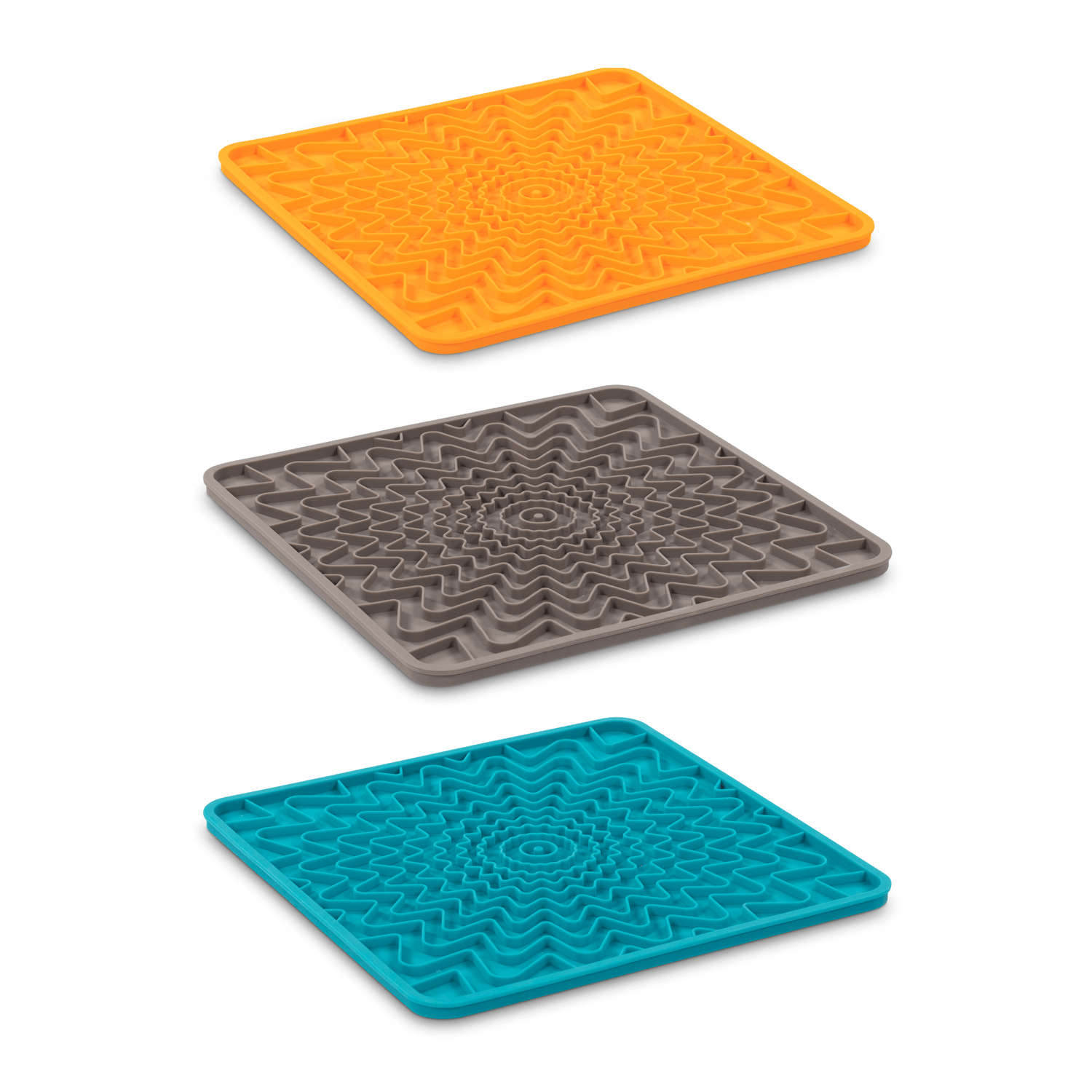 Enrichment Dog lick mats to help stimulate your dogs mentally.  Slow down feeder to aid with dog digestion. 