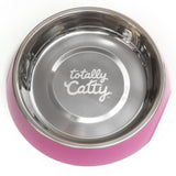 Purple cat feeder with non slip base.  1.75 cups capacity. 