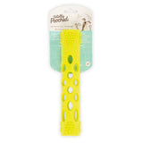 Stuff dog treats in this drabel dog toy that allows for easy breathing and playing.