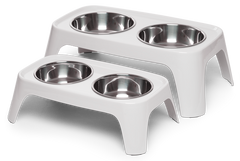 Two sizes of elevated dog bowls to choose from.  Great dog feeders for medium to larger size dogs. 