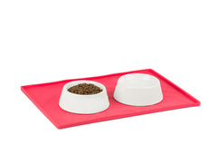 Watermelon large dog bowl mat is easy to carry and clean. 