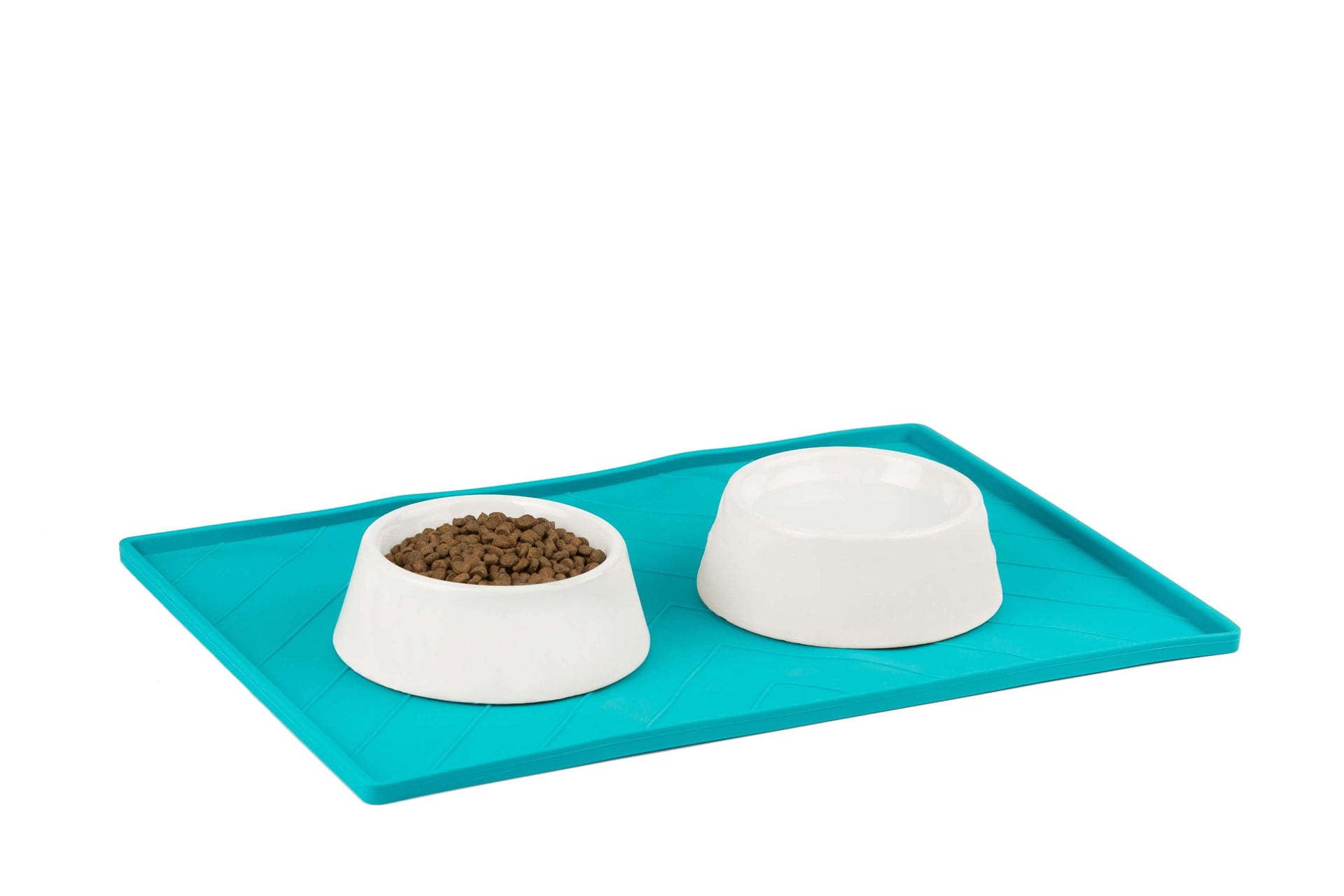 Silicone Non-Slip Dog Bowl Mat with Raised Edge to Contain the Spills, Medium 20