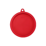 Red spill proof dog bowl cover or lid.  Air tight seal.  