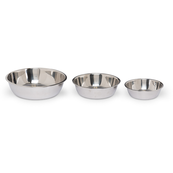 Stainless steel replacement dog bowls.  Fits most standard size bowl holders. 