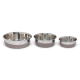 Three size of non slip dog bowls.  Size large is 4.5 cups.