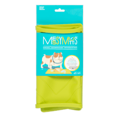 Green large pet bowl mat.  Ideal for feeding raw dog food on. Dishwasher safe. 