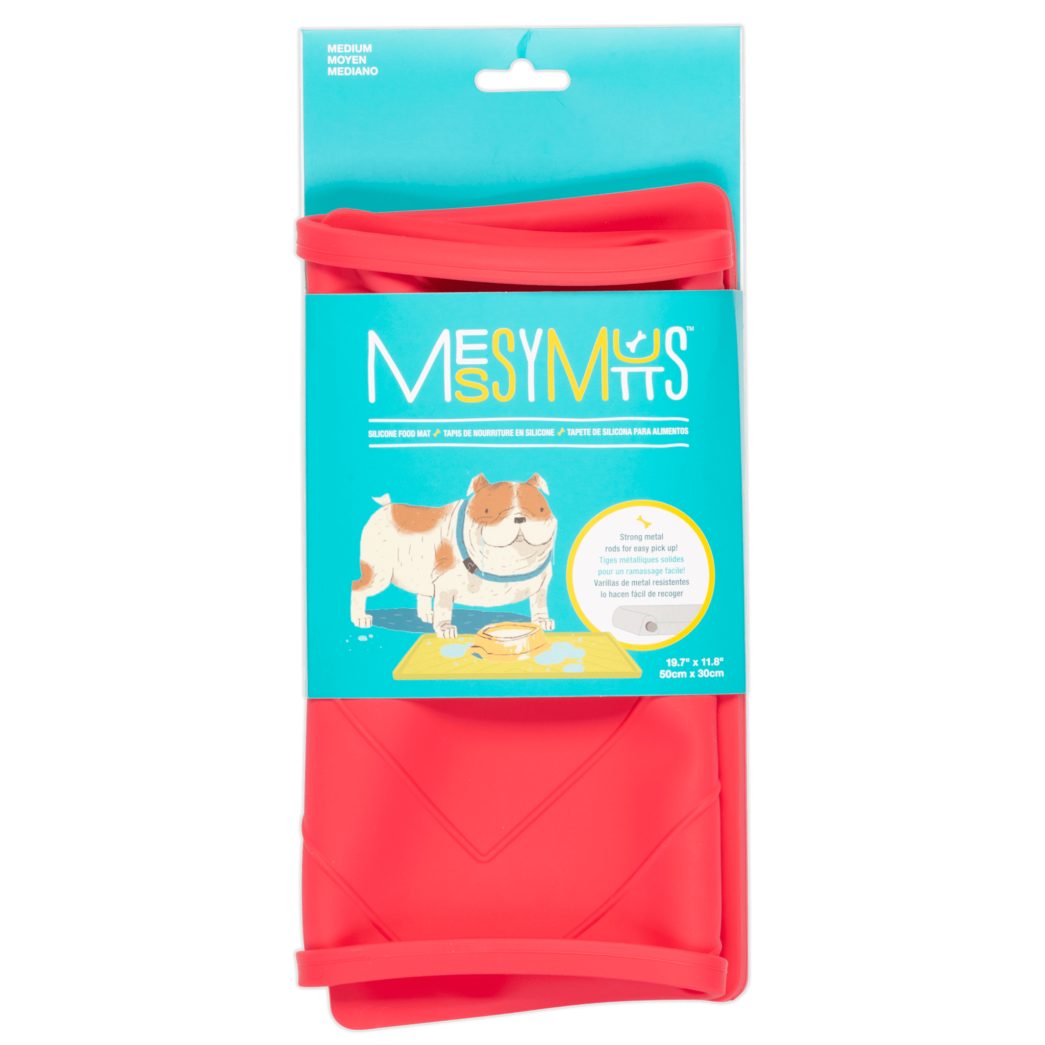 Messy Mutts Silicone Mat Red Medium