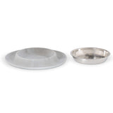 Dishwasher safe non slip base and stainless steel cat bowl . 