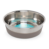 Extra large  non slip stainless steel dog bowl. 8 cup capacity.