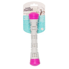 Pink dog stick toy.  Promotes interactive and engaging play .