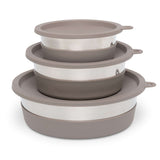 Sturdy stackable lids.  Perfect for pet food storage.  